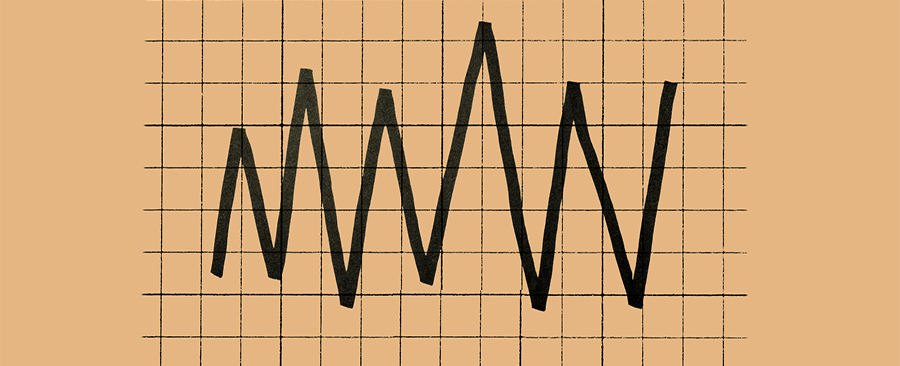 Graphique montrant des fluctuations associées à de la volatilité.