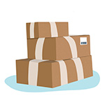 Illustration of packages.