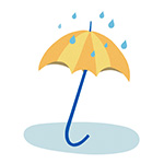 Illustration of an umbrella.