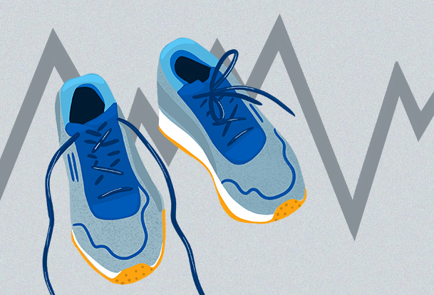 Illustration d’une paire de chaussures de sport.