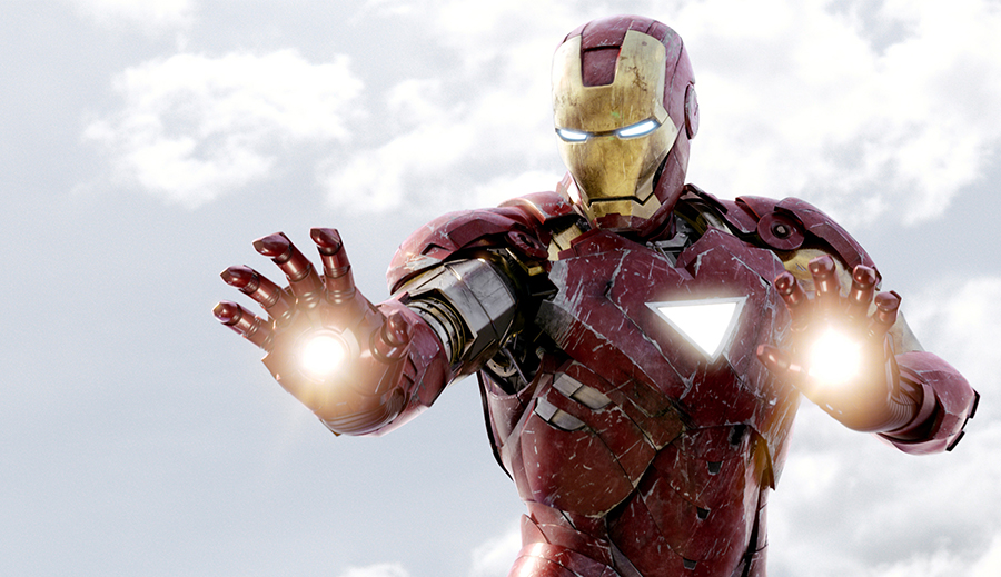 Iron Man en train d’utiliser ses superpouvoirs.