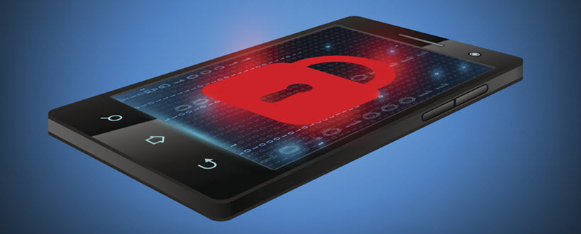 Graphique d'un téléphone intelligent avec l’écran verrouillé,